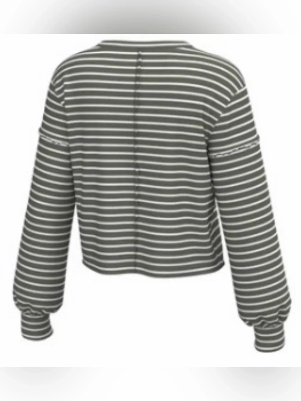 Local Girl Olive Stripe Revive Crew Top